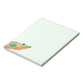 Whimsical Funky Fish Painting Oranje en Green Notitieblok (Linkerzijde)