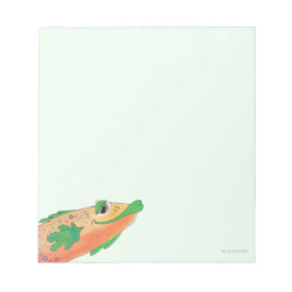 Whimsical Funky Fish Painting Oranje en Green Notitieblok