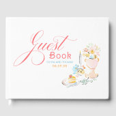 Whimsical Funky Floral Quirky Hand Drawn Wedding Gastenboek (Voorkant)