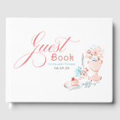 Whimsical Funky Floral Quirky Hand Drawn Wedding Gastenboek (Voorkant)