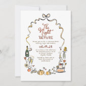 Whimsical Funky Hand Drawn Fall Rehearsal Dinner Kaart (Voorkant)