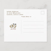 Whimsical Funky Hand Drawn Herfst Save the Date Aankondigingskaart (Achterkant)