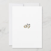Whimsical Funky Hand Getekende Bruiloft Feest Voor Kaart (Achterkant)