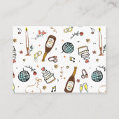 Whimsical Funky Hand getrokken bruiloft details QR Informatiekaartje (Achterkant)