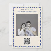 Whimsical Funky Hand Getrokken Foto Taart Trouwen Kaart (Achterkant)