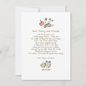 Whimsical Funky Hand getrokken herfst bruiloft fot Bedankkaart (Achterkant)