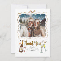 Whimsical Funky Hand Getrokken Trouwfoto