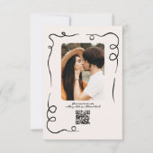 Whimsical Funky Hand Getrokken Trouwfoto Save The Date (Achterkant)