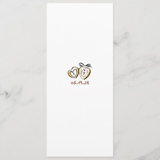 Whimsical Funky Handwritten Fall Wedding Menu (Achterkant)