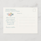 Whimsical funky met de hand getekende bogen save t aankondigingskaart (Achterkant)