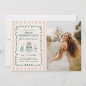  Whimsical Funky Quirky 30th Birthday Party Photo Kaart (Voorkant)