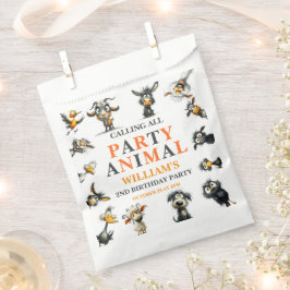 Whimsical Funny Animals 2nd Birthday Party Bedankzakje