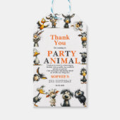 Whimsical Funny Animals 2nd Birthday Party Cadeaulabel (Voorkant)