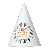 Whimsical Funny Animals 2nd Birthday Party Feesthoedjes (Voorkant)