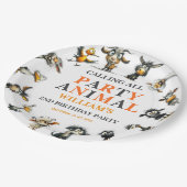 Whimsical Funny Animals 2nd Birthday Party Papieren Bordje (Gekanteld)