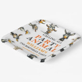 Whimsical Funny Animals 2nd Birthday Party Papieren Bordje (Gebogen)
