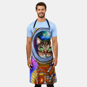 Whimsical Funny Astronaut Cat Schort (Gedragen)