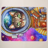 Whimsical Funny Astronaut Cat Sherpa Deken (Voorkant (horizontaal))
