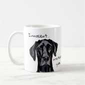 Whimsical Funny Black Great Dane Innocent Koffiemok (Links)