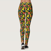 Whimsical Funny Fruit Salad Pattern Leggings (Achterkant)