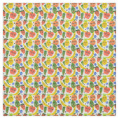 Whimsical Funny Fruit Salad Pattern Stof (Swatch)