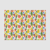 Whimsical Funny Fruit Salad Pattern Tissuepapier (Voorkant)