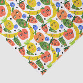 Whimsical Funny Fruit Salad Pattern Tissuepapier (Detail)