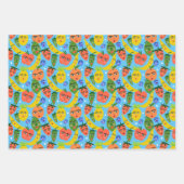 Whimsical Funny Fruit Salad Pattern Variety Pack Inpakpapier Vel (Voorkant 3)