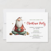 Whimsical Funny Santa Classic Christmas Invitation Kaart (Voorkant)