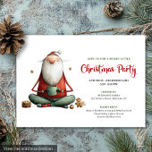 Whimsical Funny Santa Classic Christmas Invitation Kaart