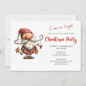 Whimsical Funny Santa Watercolor Holiday Invites Kaart (Voorkant)