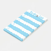 Whimsical Funny Shark Fin and Waves to-do List Post-it® Notes (Schuin)