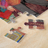 Whimsical Funny Vintage Wedding Couple Legpuzzel (Zijkant)