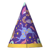 Whimsical fusie van eenhoorns, donuts, ijs feesthoedjes (Achterkant)