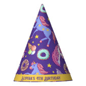 Whimsical fusie van eenhoorns, donuts, ijs feesthoedjes (Voorkant)