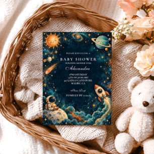 Whimsical Galaxy Baby Shower Kaart