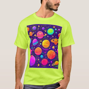 Whimsical Galaxy in zachte tinten T-shirt