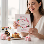 Whimsical Galentines Invitation Vintage Phone Kaart