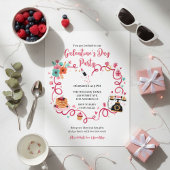 Whimsical Galentines Invitation Vintage Phone Kaart