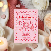 Whimsical Galentines Valentines girls  Party Kaart