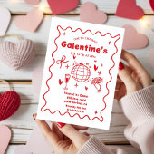 Whimsical Galentines Valentines girls  Party Kaart