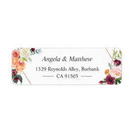 Whimsical Garden Bloom Floral Botanical Etiket