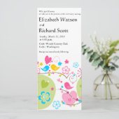 Whimsical Garden bruiloft uitnodiging (Staand voorkant)