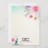 💐 Whimsical Garden bruiloft uitnodiging 🌿💌 (Achterkant)