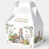 Whimsical Garden Bunny Boy Verjaardag Bash Bedankdoosjes (Voorkant)