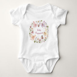 Whimsical Garden Butterfly Baby Shower Floral Gift Romper