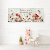 whimsical garden fairies birthday long custom spandoek (Insitu)