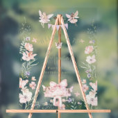 Whimsical garden Fairy First Birthday Welcome Acryl Bord (Neutraal)