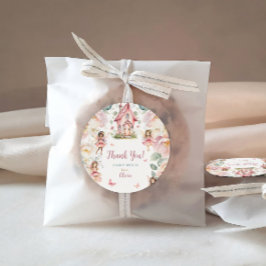 Whimsical Garden Fairy Tea Party Girls Verjaardag Ronde Sticker