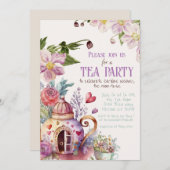 Whimsical Garden Fairytale Tea Party Douche Kaart (Voorkant / Achterkant)